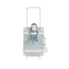 Olli Ella Steel Blue See-Ya Suitcase