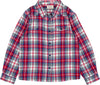Louis Louise Off White/Red Tartan Plaid Shirt
