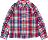 Louis Louise Off White/Red Tartan Plaid Shirt