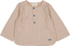 Louis Louise Beige Twill Check Baby Shirt