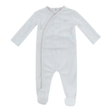 Kipp White/Pink White Ribbon Footie