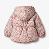Wheat Rose Powder Floral Olga Puffer Jacket