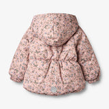 Wheat Rose Powder Floral Olga Puffer Jacket