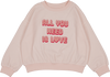 Louis Louise Pink Jimmy Velvet Love Sweatshirt