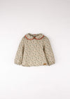 Popelin Floral Shirt With Collar
