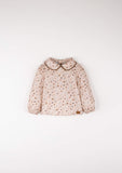 Popelin Pink Floral Shirt With Collar