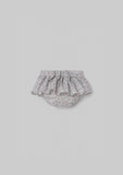 Popelin Micro Flower with Brown Collar Blouse and Culotte