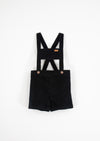 Popelin Black Corduroy Short Romper