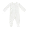 Kipp White Leaf Motif Footie