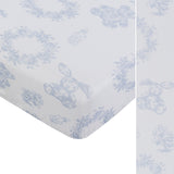 Kipp White Blue Petit Toile Bassinet Sheet
