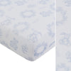 Kipp White Blue Petit Toile Porta Crib Sheet