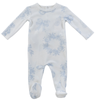 Kipp White Blue Petit Toile Footie