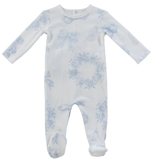 Kipp White Blue Petit Toile Footie