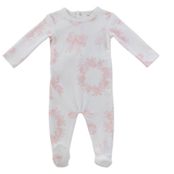 Kipp White Pink Petit Toile Footie