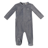 Kipp Blue Tiny Miracles Velour Footie