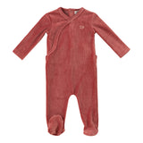 Kipp Rose Tiny Miracles Velour Footie