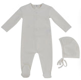Kipp White Bebe Footie and Bonnet