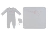 Kipp Pink Spring Velour Layette Set