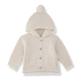 1+in the family Ecru Toulouse Hood Cardigan