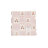 Bebe Organic Mauve Teddy Patchwork Blanket