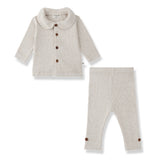 1+ in the family Rice Collar Blouse and Legging Set