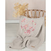 Inimini Sand/Pink Flowers Heart Knit Blanket