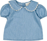 Louis Louise Light Blue Denim Tunic/Bloomer Set