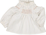 Louis Louise Off White Odessa Twill Stripe Tunic