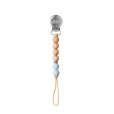 Picky Blue Wood and Silicone Pacifier Clip