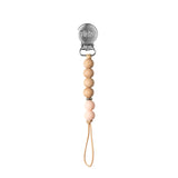 Picky Pink Wood and Silicone Pacifier Clip