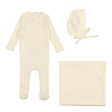 Lilette Ivory Pinpoint Layette Set