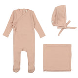 Lilette Shell Pink Pinpoint Layette Set