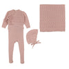 Mema Knit Peach Dust Knit Cardigan Set