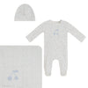 Lux Off White/Blue Cherry Layette Set