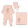 Bee & Dee Ballet Slippers Velour Window Layette Set