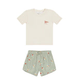 Rylee and Cru Sage Natural Balls Swim Trunk/Rashguard