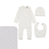 CG White/Blossom Scallop Stitch Layette Set