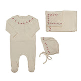Bee & Dee Snow White Lily Girls Embroidered Layette Set