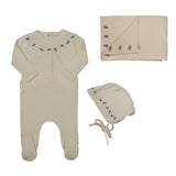 Bee & Dee Snow White Lily Boys Embroidered Layette Set