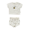 Sproet & Sprout Off White Bee Tee and Bloomer