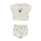 Sproet & Sprout Off White Bee Tee and Bloomer
