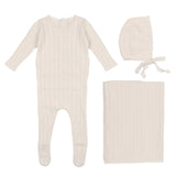 Lilette Cream Baby Boy Pointelle Knit Layette Set