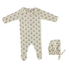 Bebe Organic Edelweiss Colette Footie and Bonnet
