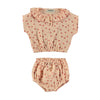 Tocoto Vintage Pink Heart Blouse and Bloomer Set
