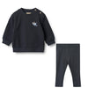 Wheat Navy Sweatshirt and Legging Set