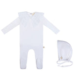Citrine White Cape Footie/Bonnet