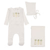 Bee & Dee White Boys Mason Jar Layette Set