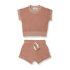 1+in the family Apricot s/s Tee and Short Set