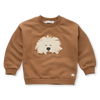 Sproet & Sprout Mocca Dog Moustache Sweatshirt