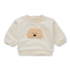 Sproet & Sprout Ivory Dog Moustache Baby Sweatshirt